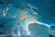 Ice cave sunrise