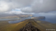 Eiðisvatn, Kellingin and Risin - Slættaratindur (880 m, Faroe Islands' highest mountain) view
