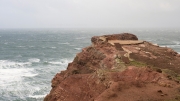 Abandoned viewing platform at "Lange Anna" ("Tall Anna") sea stack