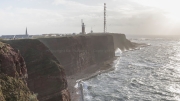 Strong wind at Heligoland's western coast