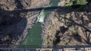 Looking down Victoria Falls Bridge