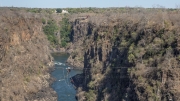 Looking down Victoria Falls Bridge - Bungee Jumping Maintenance